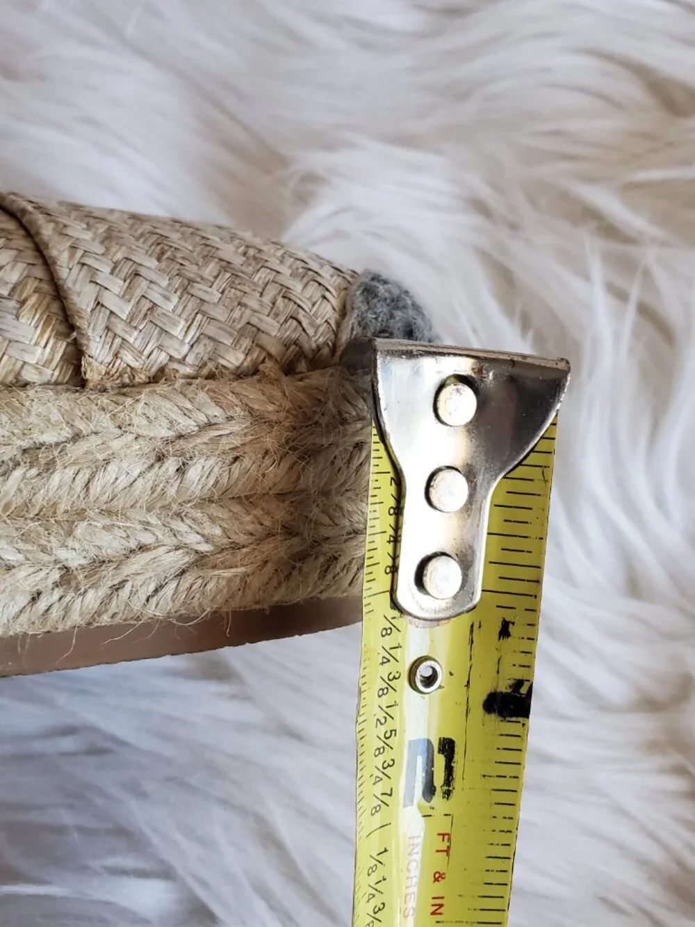 Time and Tru Women's Browne Braided Square Toe Espadrille Wedge Sandals SZ 11